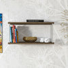 Nymphaea Wall Mounted Floating Shelf, Stylish Wood Wall Decor