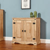 New Sideboard 2 Door Storage Cupboard Solid Mexican Waxed Pine Buffet Cabinet
