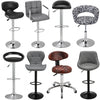 2x Breakfast Bar Stools Swivel Gas Lift Chairs Kitchen Pub Chair with Metal Base