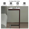 Sofa Side Table C-Shaped Industrial Coffee Snack Table Laptop Stand Over Bed End