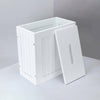 White Wooden Small Toilet Cleaning Product Bathroom Storage Tidy Box Unit UK