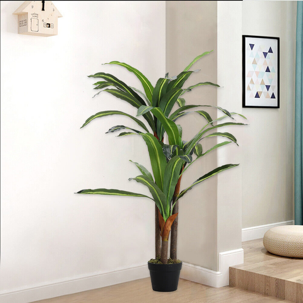 Large Artificial Potted Tree Realistic Fake Tropical Plant Indoor Outd ...