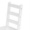 Modern Solid Wooden White Dining Table and 4 Chairs Set Home Kitchen Furniture