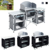 Travel Camping Kitchen Stand Folding Storage Unit Portable Outdoor Cooking Table