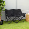 Double Camping Chair Folding Portable Outdoor Garden 2 Seater Chair Loveseat