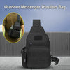 Men's Black Messenger Bag Waterproof Cross Body Shoulder Utility Travel Work P8