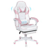 Pink Racing Gaming Chair Massage Ergonomic Computer Desk Recliner with Footrest