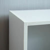 4 Tiers White High Bookcase Shelves Free Standing Corner Cube Storage Rack Unit