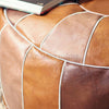 Unstuffed - Moroccan Leather Ottoman Pouffe Pouf Footstool Foot Rest Pouffe