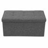 Folding Ottoman Storage Box Pouffe Seat Stool Home Chair Footstool Storage Bench