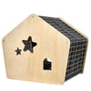 Pet Cat Dog Kennel Indoor Garden Kitten Bed House Shelter Look Through Window UK