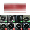 10x Auto Car Accessories Air Conditioner Outlet Decoration Strip Universal RED