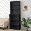 6 Tier Bookcase Wooden Storage Bookshelf Shelving Unit Adjustable Home Office