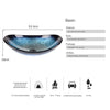 Bathroom Countertop Basin Sink Tempered Glass Wash Bowl Set w/ Tap Pop-up Waste