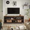 Modern Large TV Stand Media Storage Cabinet Shelf Shelves Metal Sideboard Unit