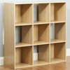 Wood 9 Cube Modular Square Storage/Shelving 3 Tier Shelf Display Unit