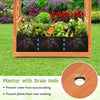 Raised Garden Bed Planter Box w/ Side & Top Trellis for Vine Climbing Plants