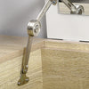 Log Color Dressing Table Makeup Desk w/Flip-up Drawer Mirror & Stool Vanity Set