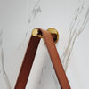 Wall Mounted LED Bathroom Mirror with Warm Lights Demister Gold Frame 600x600mm