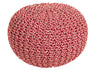 100% Cotton Two-Tone Double Knitted Braided Pouffe Stool Cushion, In 5 Colours