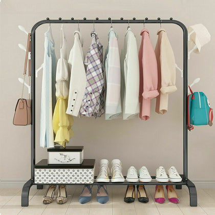 Heavy Duty Clothes Rail Rack Hanging Garment Display Stand Storage Shelf UK