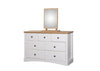 Carden Bedroom Chest of Drawers 7 Drawer 3+4 White & Oak Storage Cabinet
