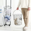 Laundry Hamper Cart Laundry 2/3 Basket Sorter Cart Trolley Hamper Bin Metal Wire