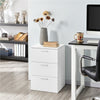 Modern Bedside Table Nightstand Cabinet with 3 Drawers Storage Bedroom White
