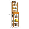 Modern Bathroom Shelf 7 Tier Kitchen Storage Rack Organizer Wood Shelving Unit