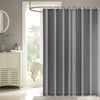 Plain Grey Shower Curtain With Free Hooks New Waterproof Fabric Bathroom Curtain