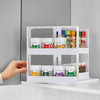 Rotating Spice Rack 2 Tier Holder Herbs Spices Jars Stand Kitchen Storage Slide