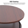 Round Coffee Table Sofa Side/End/Bedside/Snack Stand Tray with Basket Storage