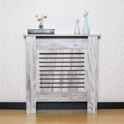 Grey Radiator Cover Grill Shelf Cabinet MDF Wood Modern Traditional Furniture