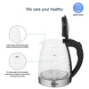 1.8L Electric Glass Kettle Blue LED Illuminated Fast Water Boiler Jug 2000W