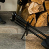 Shovel & Brush Set Black Fireside Steel Tidy Tools Durable Accessories