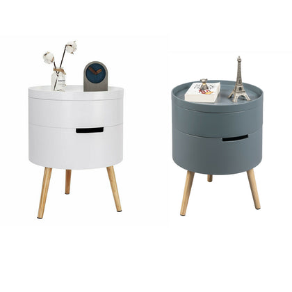 Bedside Tables Nightstand Cabinets with Storage Unit Bedroom Furniture Wood Leg