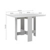 White Wooden Foldable Drop Leaf Dining Table Expandable Desk Kitchen Furniture
