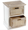 Small Bedside Table Shabby Chic Cabinet Rustic Wooden Side End White Drawer Unit