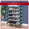 5 6 Tier Metal Shoe Rack Stand Storage Organiser Shelves Footwear Display Shelf