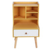 Bedside Tables Nightstand Cabinet with 1 Drawer & Bookshelf Storage Unit Bedroom