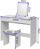 MDF Dressing Table Stool Set with Mirror Makeup Desk Dresser for Study Table