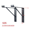 2PCS Black Shelf Brackets Industrial Shelves Bracket for Book Items Floating DIY