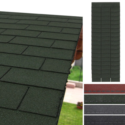 3 Tab Asphalt Shingles Roof Felt Tiles for Sheds Log Cabins Summerhouses Garages