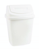 White 5Lt Plastic Flip Swing Top Waste Paper Bathroom Bin