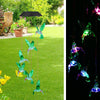 Hanging Hummingbird Lights LED Outdoor RGB Wind Chimes Solar Powered Lamp Garden