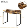 Computer Desk with Drawer & Shelves Storage Home Office Study Desk Wooden Table