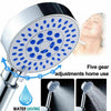 Universal Shower Head 5 Mode Function Chrome Anti-limescale Handset / Hose pipe