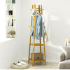 UNHO Novelty Home Decor Garment Coat Hat Hanger 3Tier Shelves Clothes Rail Shelf