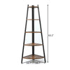 Industrial Corner Ladder Shelf 5 Tier Bookcase Plant Flower Stand Storage Rack