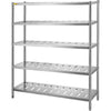 Garage Shelf Heavy Duty Shelving 5-Tier 59.1x17.7x70.9 in Stainless Steel